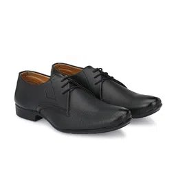 Stylelure Men Textured Synthetic Leather Lace-Up Formal Derbys-picture-5