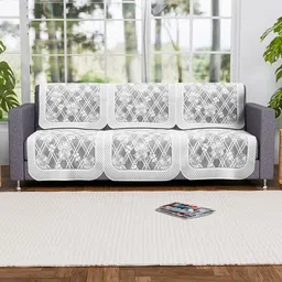 Kuber Industries Grey Cotton Sofa Cover-image-8