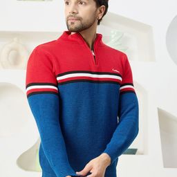 KVETOO Men Colourblocked Pullover-image-59