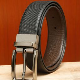 Teakwood Leathers Men Textured Leather Reversible Formal Belt-picture-27