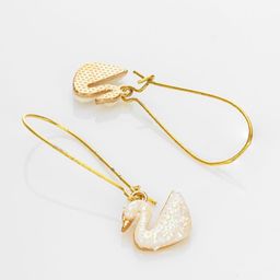 aadita Set Of 2 Gold-Plated Teardrop Shaped Half Hoop Earrings image 2