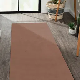 OBSESSIONS Brown Printed Anti-Static Floor Runner-13