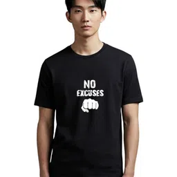 PULP No Excuses with Punch Slogan Typography Printed Pure Cotton T-Shirt-image-25