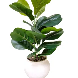 Chitra Artworks Green & White Artificial Flower With Pot-11