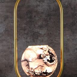 Deco Home Gold-Toned Glass Ceiling Lamp-image-56