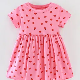 Xsole Girls Graphic Print Round Neck Fit & Flare Above Knee Dress-image-90