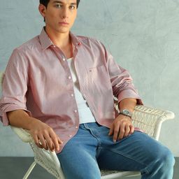 Arrow Men Slim Fit Striped Smart Formal Shirt-image-35