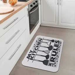 Kuber Industries 6Pcs Brown & White Printed Anti-Skid Door Mat-24