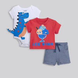 Hopscotch Boys Multi Pure Cotton Printed Clothing Set-picture-38