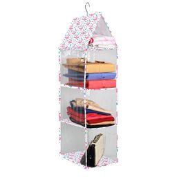 prettykrafts Pink & White Printed Reusable 3 Blocks Multi-Utility Organisers image 1