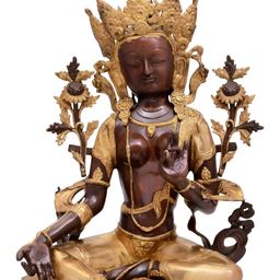 Exotic India Brown & Gold-Toned Seated Shyama Tara Religious Idol Showpiece-image-83