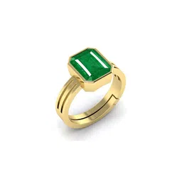 RRVGEM Gold Plated Panna Stone Ring-picture-4