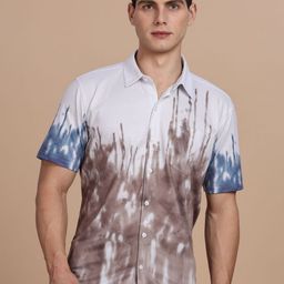 WEXFORD Men Standard Abstract Printed Spread Collar Casual Shirt-image-112