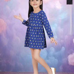 KIDEEZGUILD Pack Of 2 Girls Printed Fit & Flare Dress-image-86