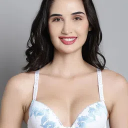MAKCLAN Floral Bra Medium Coverage Underwired Lightly Padded-picture-33