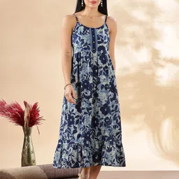 Anouk Floral Print Fit & Flare Maxi Dress-picture-13