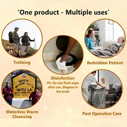 easybath Set Of 6 Wet Wipes Moisturizing Microwaveable Bed Bath Towels - 10 Pulls Each image 4