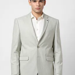 Van Heusen Self Designed Notched Lapel Collar Slim-Fit Single Breasted Blazer-picture-10