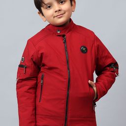 SKY HEIGHTS Boys Polyester Padded Jacket with Patchwork-0