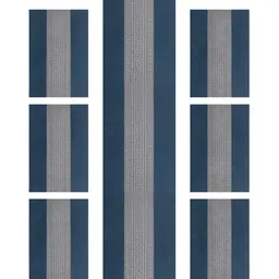 YELONA Blue 7 Pieces Textured Rectangular Table Placemats & Runner image 3