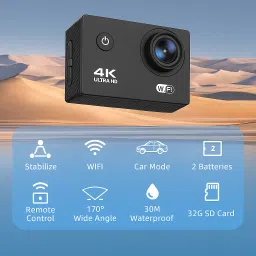 VYNEX 4K A8 Sports Camera Action Camera 4k16MP Wifi 30M Waterproof Action Camera Sports DV Camcorder Sports and Action Camera-image-3