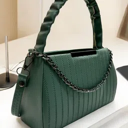 SKORPIO PU Structured Satchel with Quilted image 3