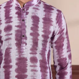 Koshin Printed Regular Linen Kurta with Pyjamas image 3