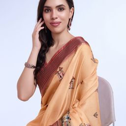 Mitera Ajrak Block Printed Saree-13