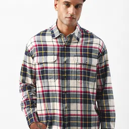 Bewakoof Men Standard Tartan Checks Opaque Checked Casual Shirt-picture-26