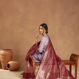 Fabindia Floral Woven Design Cotton Silk Dupatta-picture-22