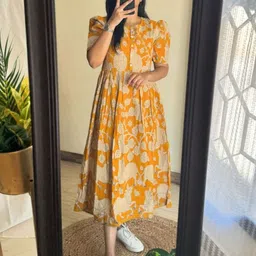 THE WHITE FEATHERS Floral Print Maxi Midi Dress-image-94