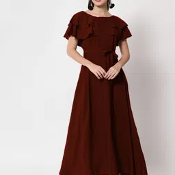 ANGOORI FASHION Flutter Sleeve Maxi Dress-image-40