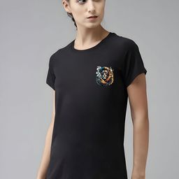 SZN Women Printed Pockets T-shirt-image-79