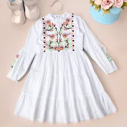 Bella Moda Girls Embroidered Puff Sleeve Fit & Flare Dress-image-81