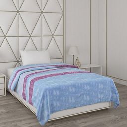 Monte Carlo Blue & Purple Abstract Printed Mild Winter 500 GSM Single Bed Blanket-image-46