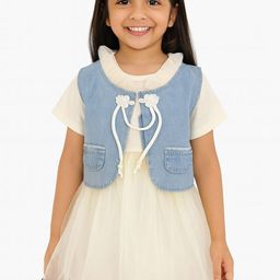 POP STREET KIDS Denim A-Line Cotton Dress-image-91