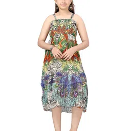 BAESD Floral Print Georgette A-Line Midi Dress-picture-52