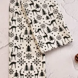 peppy little things 2-Pcs White & Black Printed KitchenTowels-16