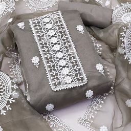 Maroosh Embroidered Organza Unstitched Dress Material-image-28