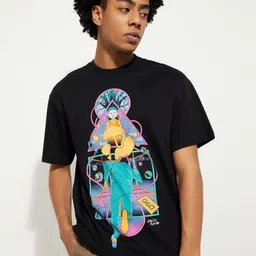 max Men Printed Applique T-shirt-image-30