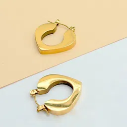 SALVE Gold-Toned Contemporary Hoop Earrings-46