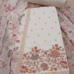 Soch Embroidered Georgette Unstitched Dress Material-image-80