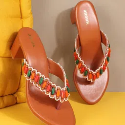 Anouk Colourblocked PU Block Sandals image 4