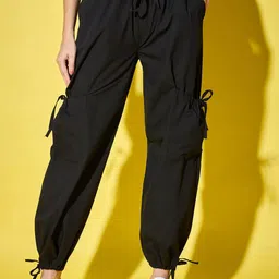 DIMPY GARMENTS Women Relaxed High-Rise Cargos Trousers-image-91