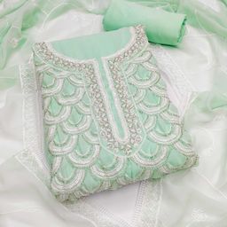 Panzora Embroidered Unstitched Dress Material-image-86