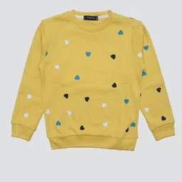 White Snow Girls Printed Round Neck Long Sleeve Pullover Sweatshirt-image-75