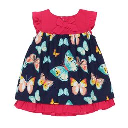 YOUNG BIRDS Girls Conversational Printed Fit & Flare Cotton Dress-image-81