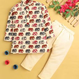 BAESD Boys Printed Regular Kurta with Pyjamas-35