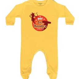 FFLIRTYGO Kids Dussehra Printed Pure Cotton Round Neck Sleepsuit-picture-24