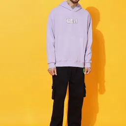GRIFFEL Men Printed Oversized Hooded Sweatshirt & Trackpants-image-41